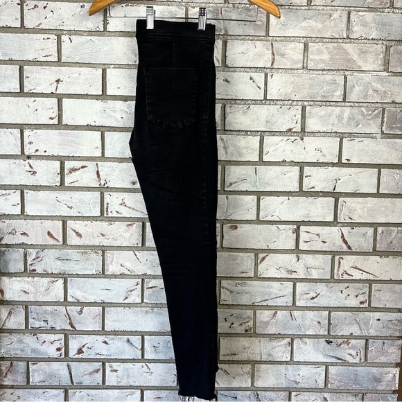 Free People | Black High Waist Cropped Raw Hem Pull On Joggings - Picture 7 of 8